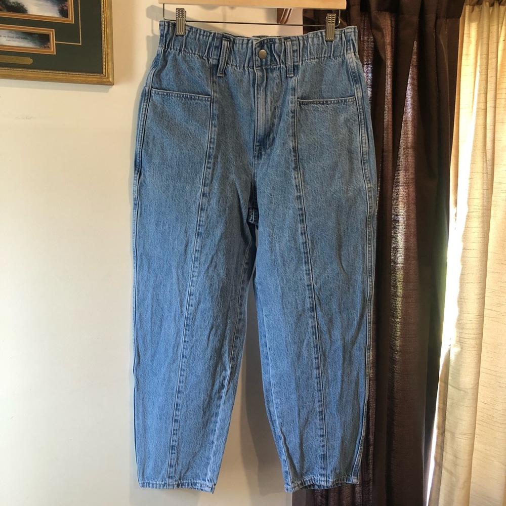 Madewell pull on balloon jeans